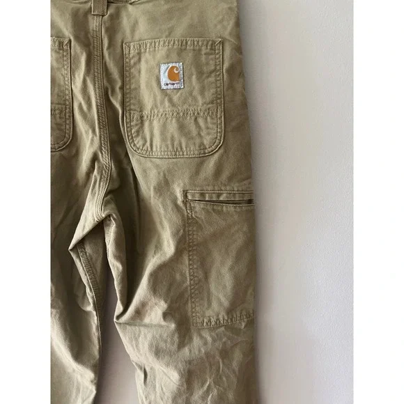 Carhartt Men's Pants 30x34 Khaki Brown Relaxed Fit - Picture 4 of 5